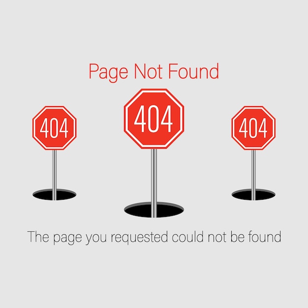 Page Non Trouvée. Signe D'erreur 404. Signe D'erreur De Site Web. Problèmes De Connexion Ou De Sécurité.