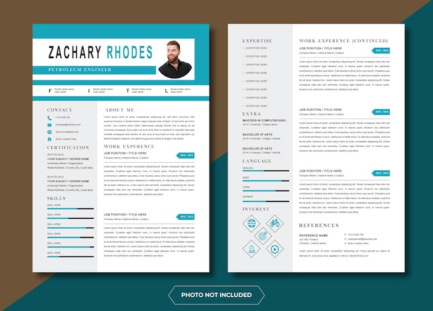 Une page pour une description de poste pour un client.