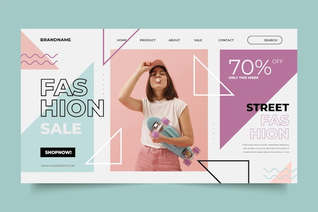 Page de vente de mode