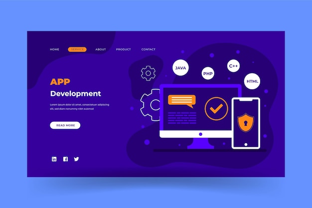 Page Web De Développement D'applications