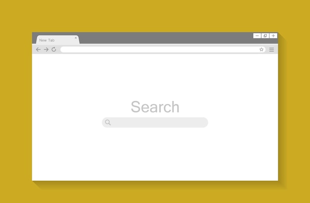 page web du modèle de modèle vide du navigateur