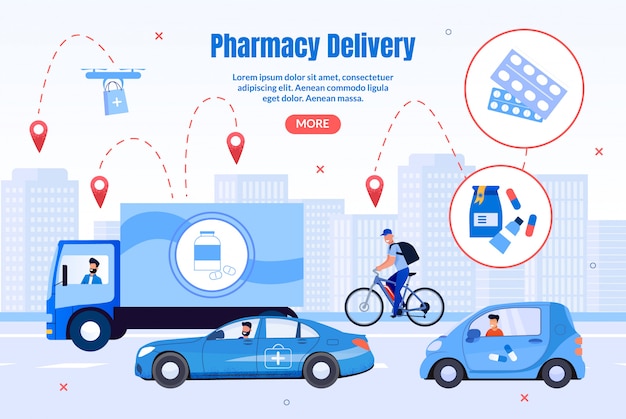 Page Web de la société de transport des pharmacies