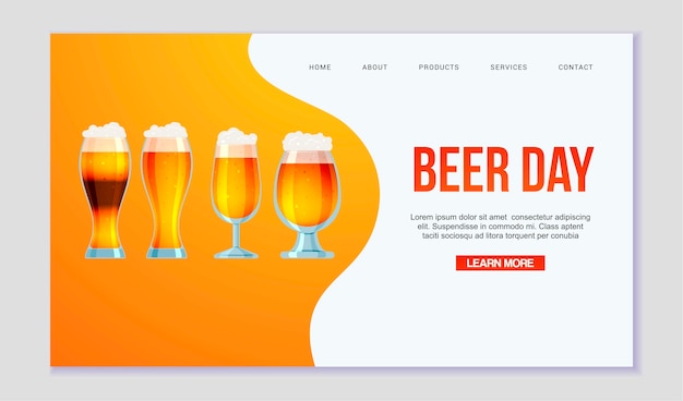 Page Web De Toutes Sortes De Bière Et De Bière.