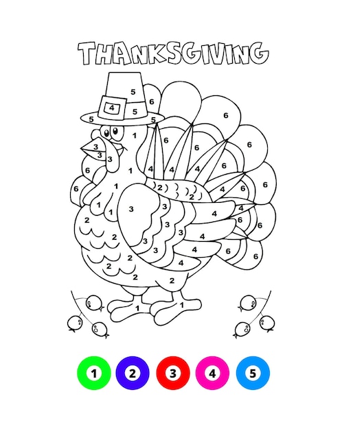 Pages à Colorier Par Numéro De Thanksgiving Pour Les Enfants Pages à Colorier Par Numéro Pour Thanksgiving