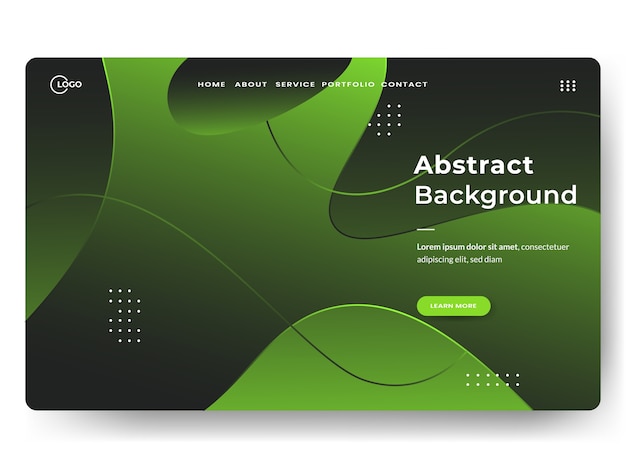 Pages de destination abstraites à la mode, peuvent être utilisées pour le développement Web