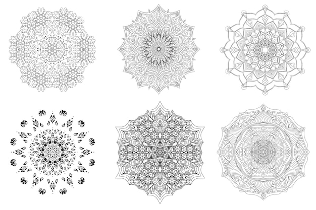 Pages De Livre De Coloriage De Conception De Mandala Pour Adultes Et Enfants