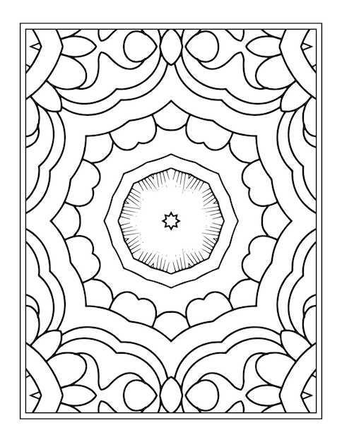 Pages de livre de coloriage de mandala