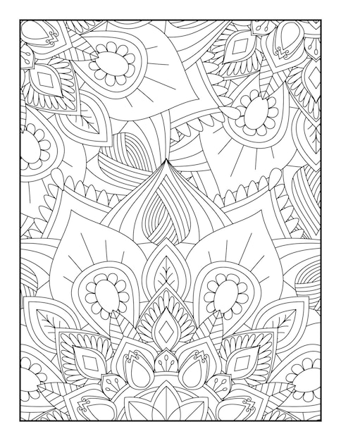 Pages De Livre De Coloriage Pour Adultes Livre De Coloriage Floral