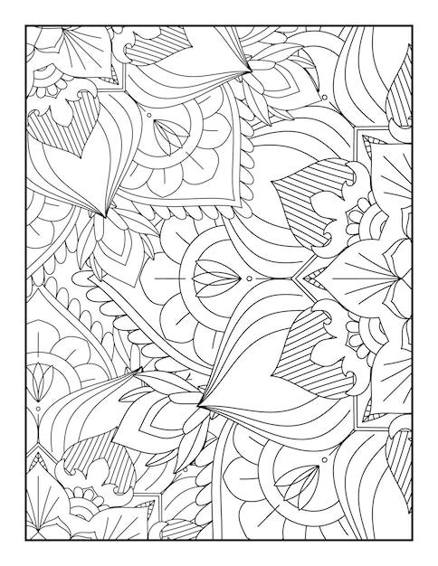 Pages De Livre De Coloriage Pour Adultes Livre De Coloriage Floral