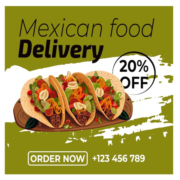 Pages Web de modèles de tacos latino-américains de cuisine mexicaine pour la livraison de nourriture et les recettes de sites