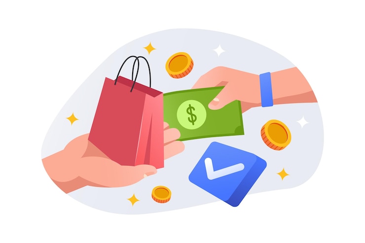 Vecteur paiement à la livraison illustration vectorielle