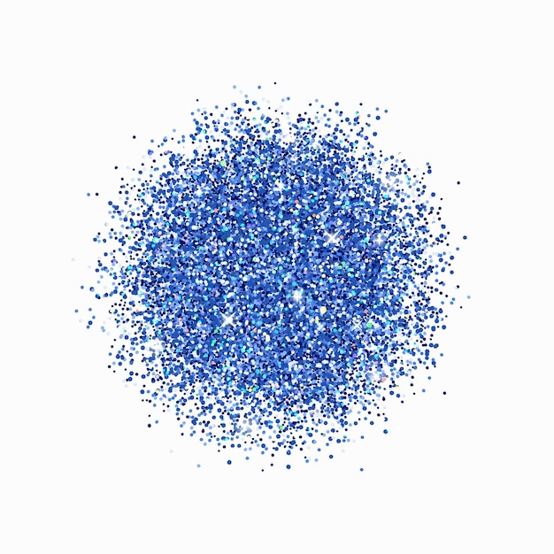 Paillettes bleues sur fond blanc. Illustration vectorielle