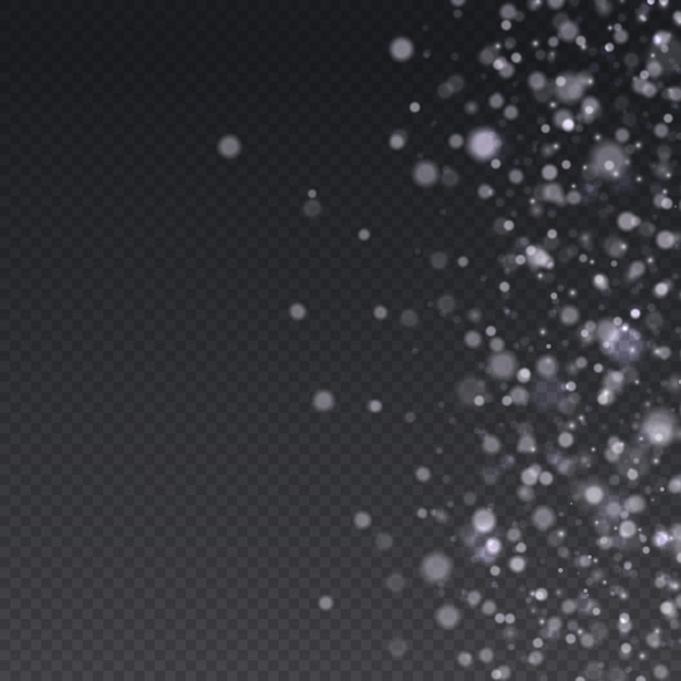 Paillettes d'étincelle blanche avec effet de lumière brillante brillant flou flou joyeux noël étoile blanche