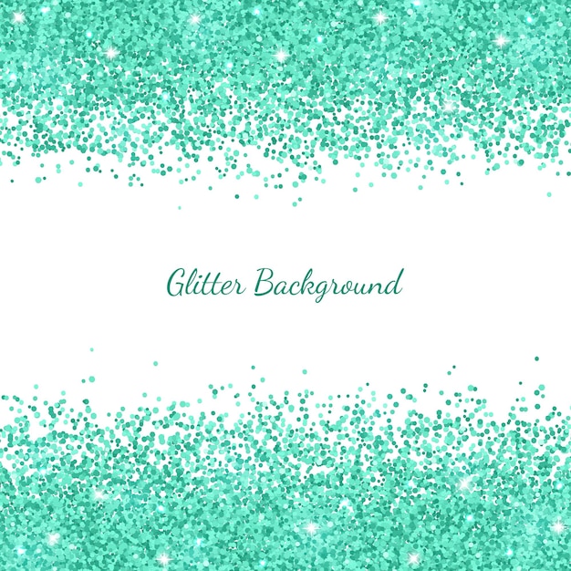 Paillettes Turquoise Sur Fond Blanc. Illustration Vectorielle