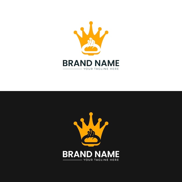 Pain Et Couronne Pour King Ou Queen Bakery Logo Design