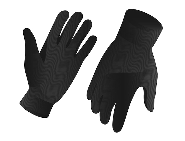 Une Paire De Gants Noirs