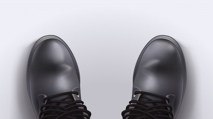 Vecteur paire de vieilles bottes avec une ombre