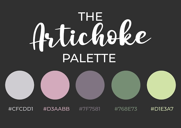 Palette Artichaut Fond Noir