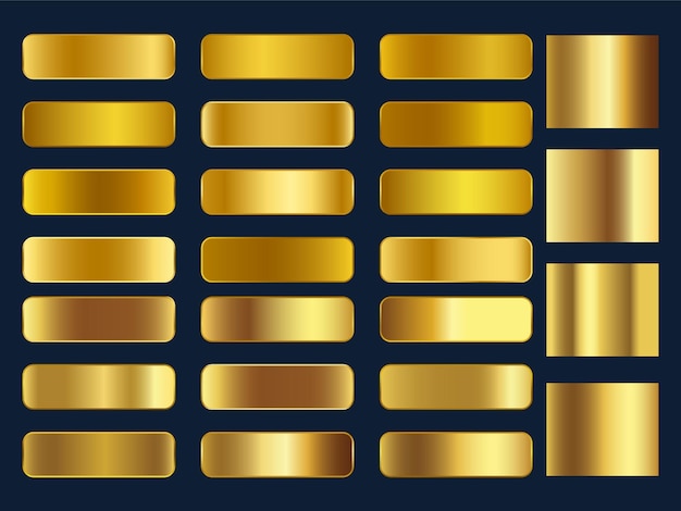 Palette de couleurs au dégradé doré