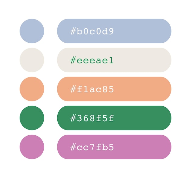 Palette de couleurs bleu rose vert couleurs vives catalogue correspondance des couleurs couleurs RVB CMJN palette de couleurs harmonieuses échantillon de conception et idée d'édition avec code hexadécimal