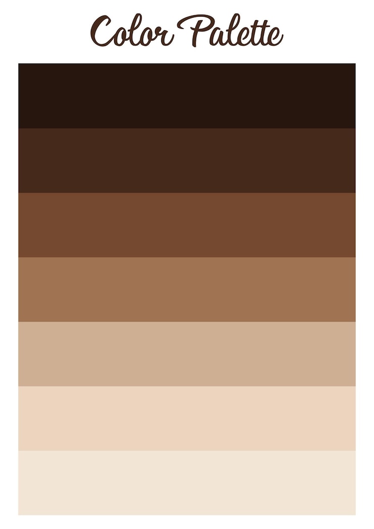 Vecteur palette de couleurs café