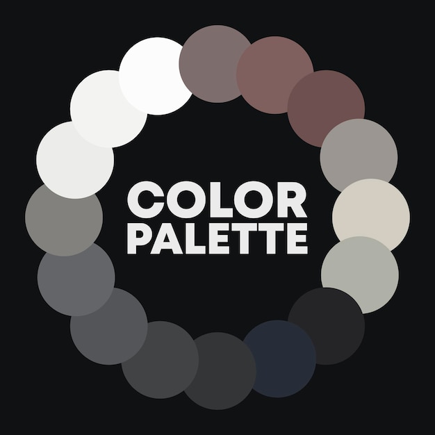 Vecteur palette de couleurs circulaires vives illustration vectorielle