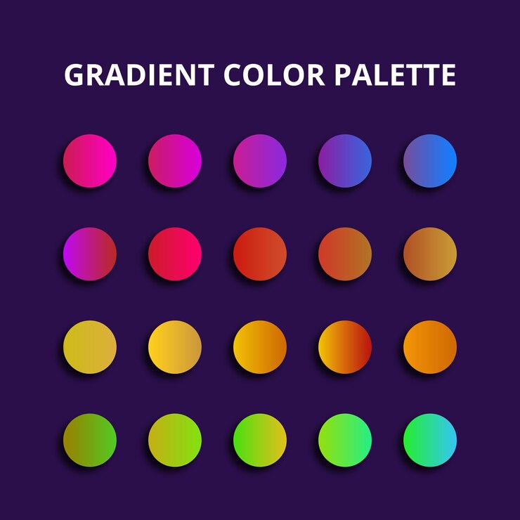 Palette de couleurs colorées