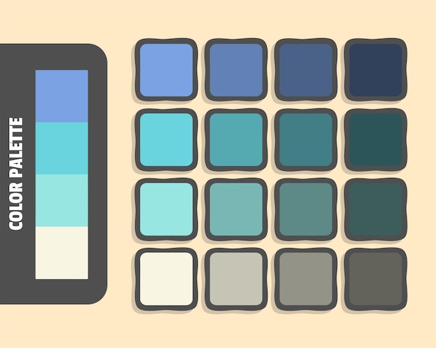 La palette de couleurs correspondant aux couleurs rgb harmonieuses