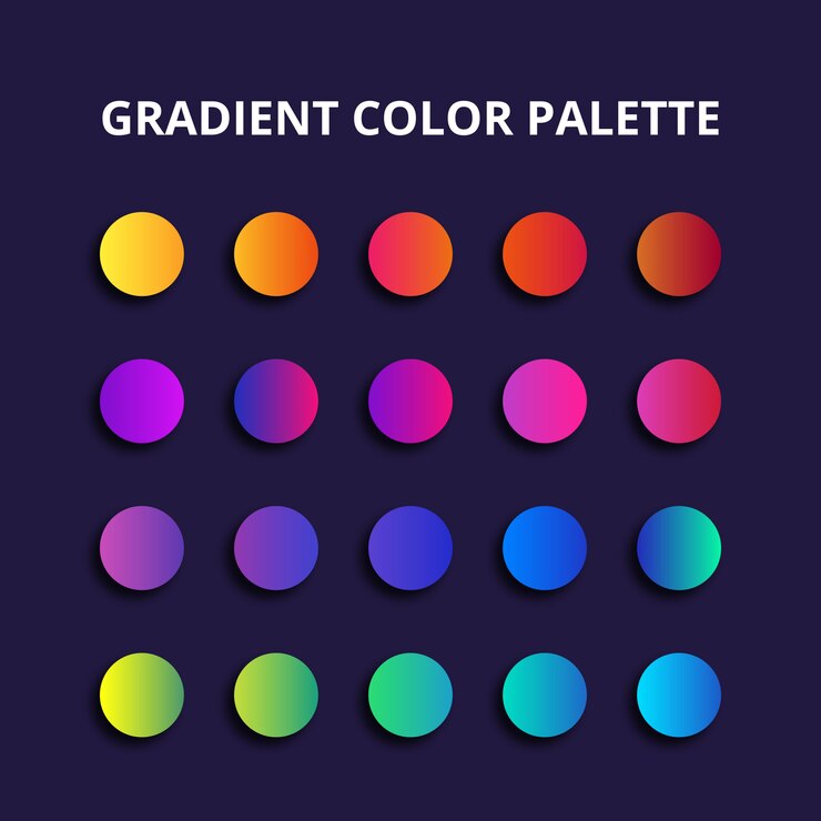 Palette de couleurs dégradées