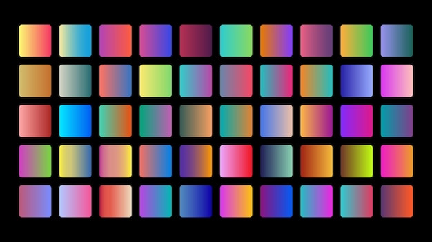 Palette de couleurs dégradées