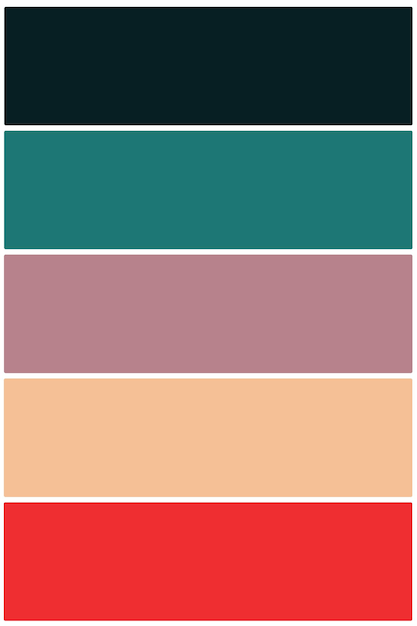 Vecteur une palette de couleurs de différentes couleurs pour la couleur de l'année