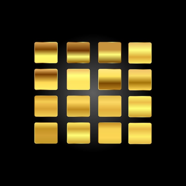 Palette de couleurs en gradient avec des éléments vectoriels