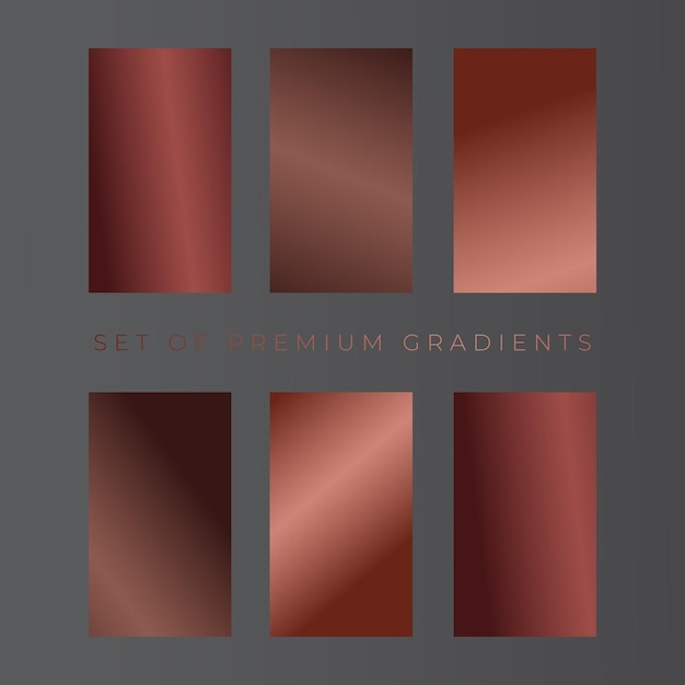 Palette de couleurs en gradient avec des éléments vectoriels