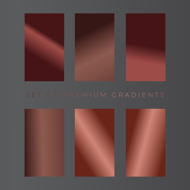 Palette de couleurs en gradient avec des éléments vectoriels