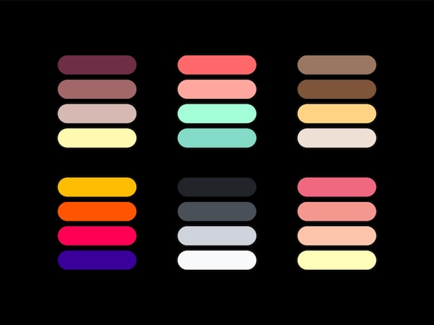 Palette De Couleurs, Palettes, Néon, Or, Vintage, Rétro, Clair, Sombre, Chaud, Vieux, été, Automne,