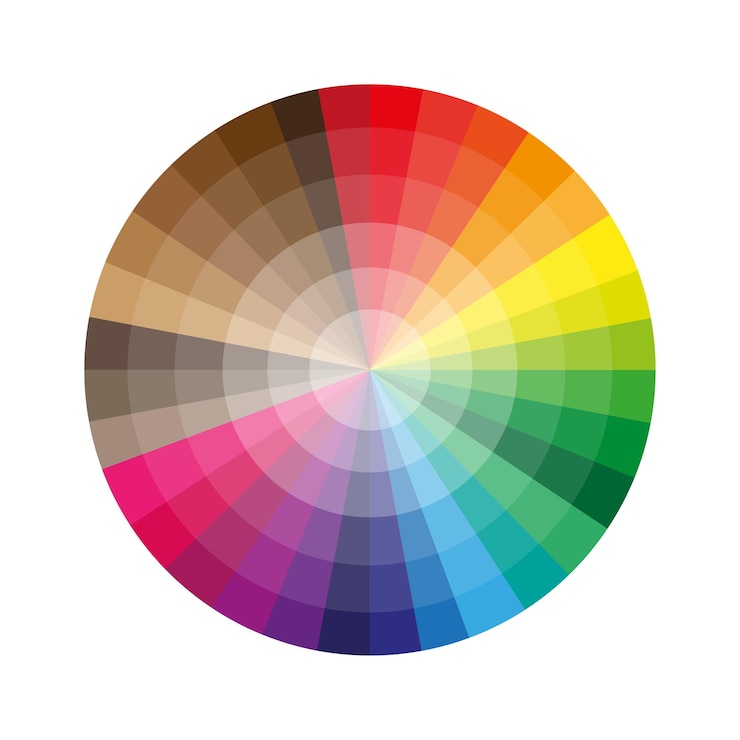Vecteur palette de couleurs ronde dégradé de couleur illustration vectorielle