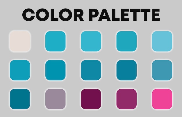 Palette de couleurs saisonnière universelle pour le design. Illustration vectorielle