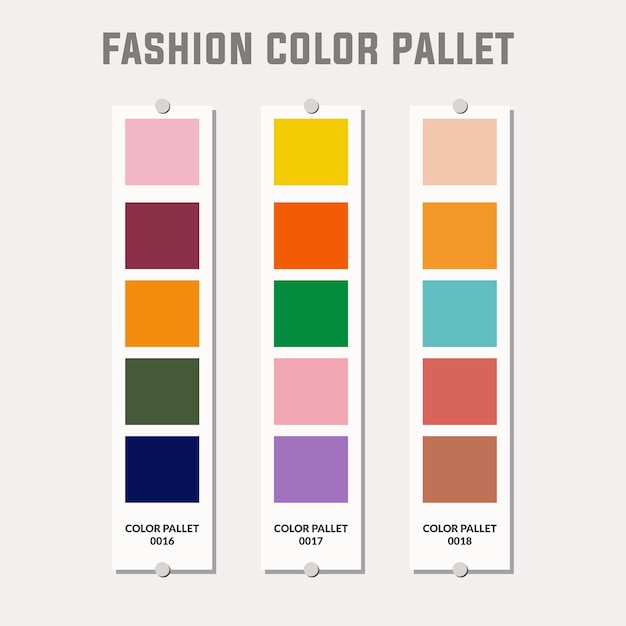 Vecteur palette de couleurs tendance