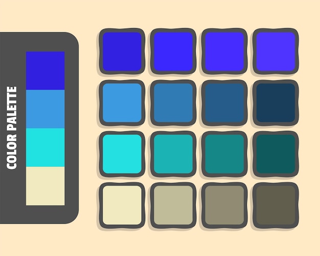 La palette de couleurs turquoise de blé correspondant aux couleurs harmonieuses RGB