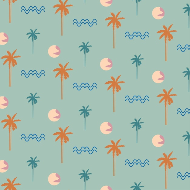 Palm arbres motif