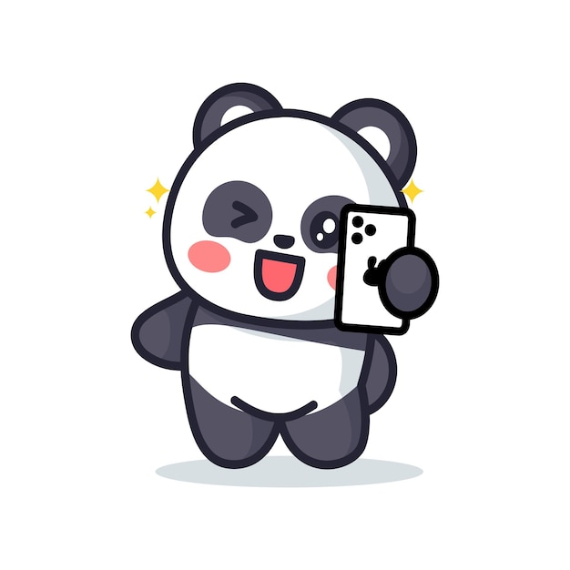 Panda Pose Mignon Et Adorable