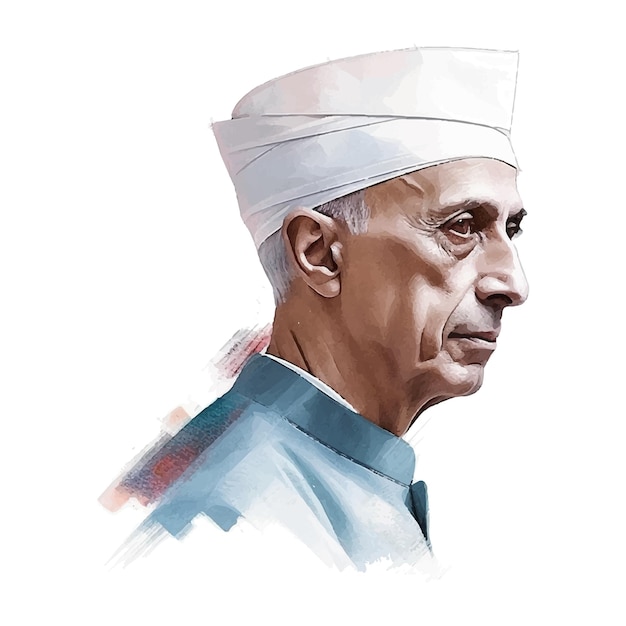 Vecteur pandit jawaharlal nehru illustration vectorielle