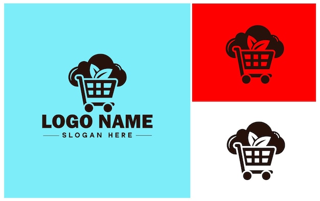 Panier D'achat En Ligne Panier De Magasin Internet Vector D'icône De Logo De Magasin De Commerce électronique Pour Application D'affaires Modèle De Logo De Silhouette