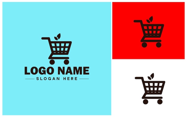 Panier D'achat En Ligne Panier De Magasin Internet Vector D'icône De Logo De Magasin De Commerce électronique Pour Application D'affaires Modèle De Logo De Silhouette