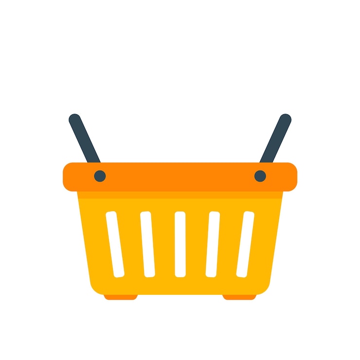 Vecteur panier d'achat pour mettre le produit avant la caisse idées d'achats en ligne