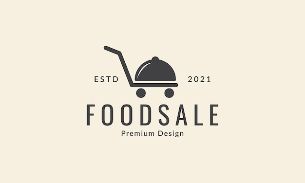 Vecteur panier avec nourriture restaurant simple logo vecteur icône symbole conception graphique illustration