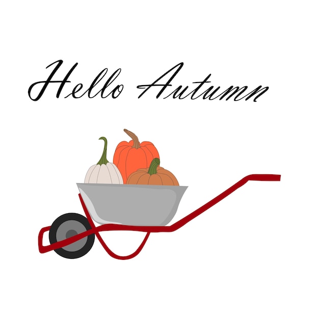 Panier Plein De Citrouilles Thanksgiving Et Halloween Illustrations Vectorielles