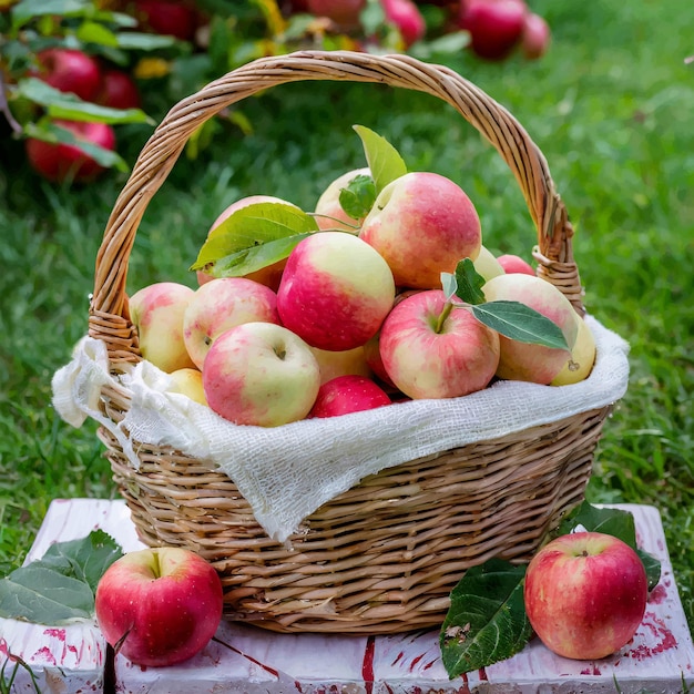 un panier de pommes fraîches