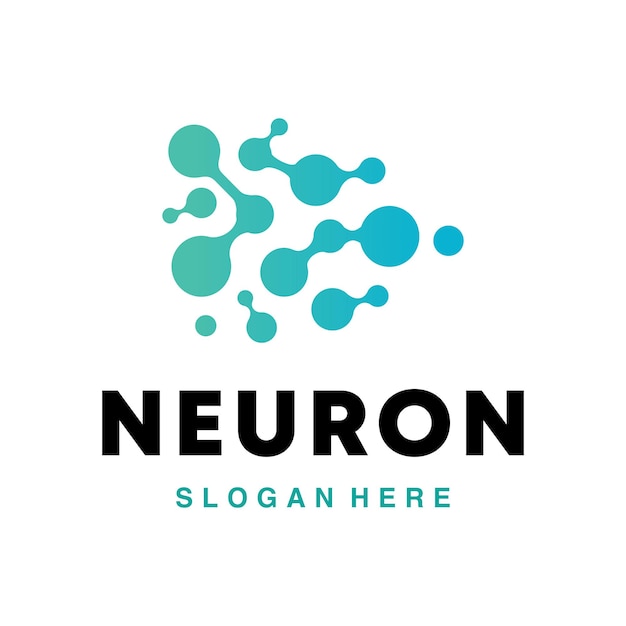 un panneau blanc qui dit conduit sur le modèle d'icône de conception du logo Neurone