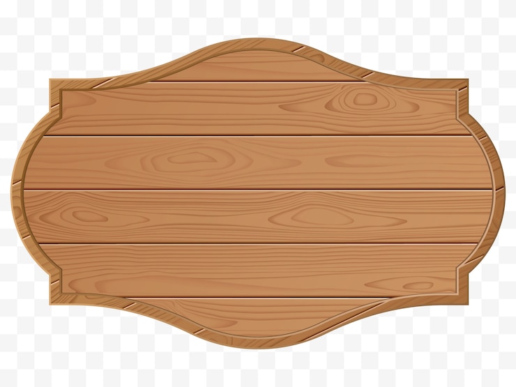 Vecteur panneau en bois isolé. illustration vectorielle